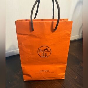 Hermes Orange Shopping Bag